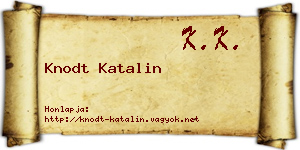 Knodt Katalin névjegykártya